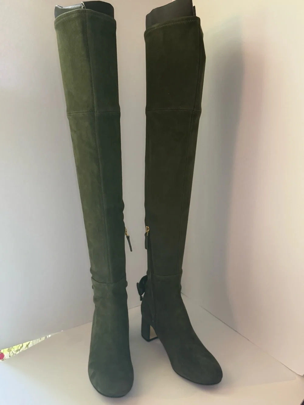 Tory Burch Lila 45mm OTK Boots in Boxwood